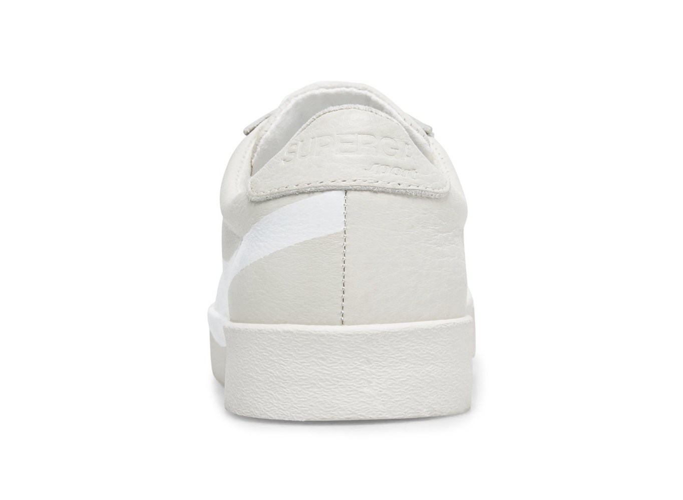 Superga Sneakers Womens - 2843 Clubs Tumbled Leather U Logo - White - ANFUT7269